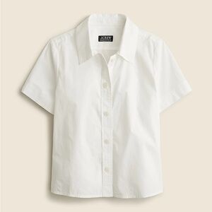 J. Crew Gamine Shirt in Cotton Poplin - White Size 2